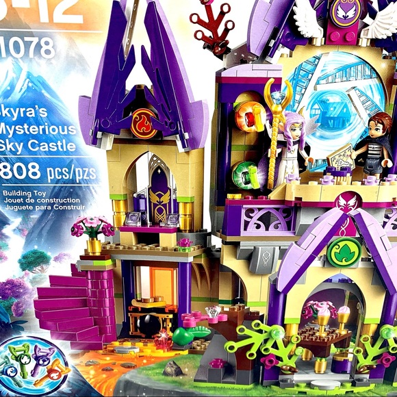 New in Box Lego Elves Skyra’s Mysterious Sky Castle Set 41078 808 PCS - Picture 3 of 5
